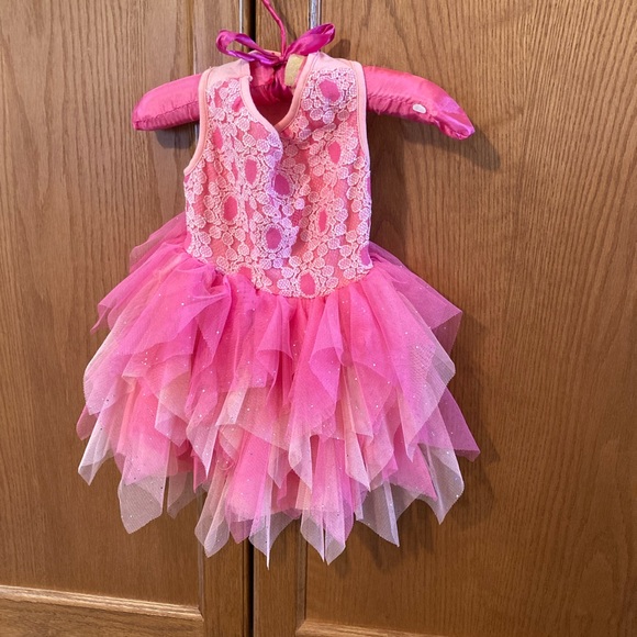 PAWPATU Princess Ruffled Dog Dress. Pink & White Size MED. 13-15” back length - Picture 1 of 5